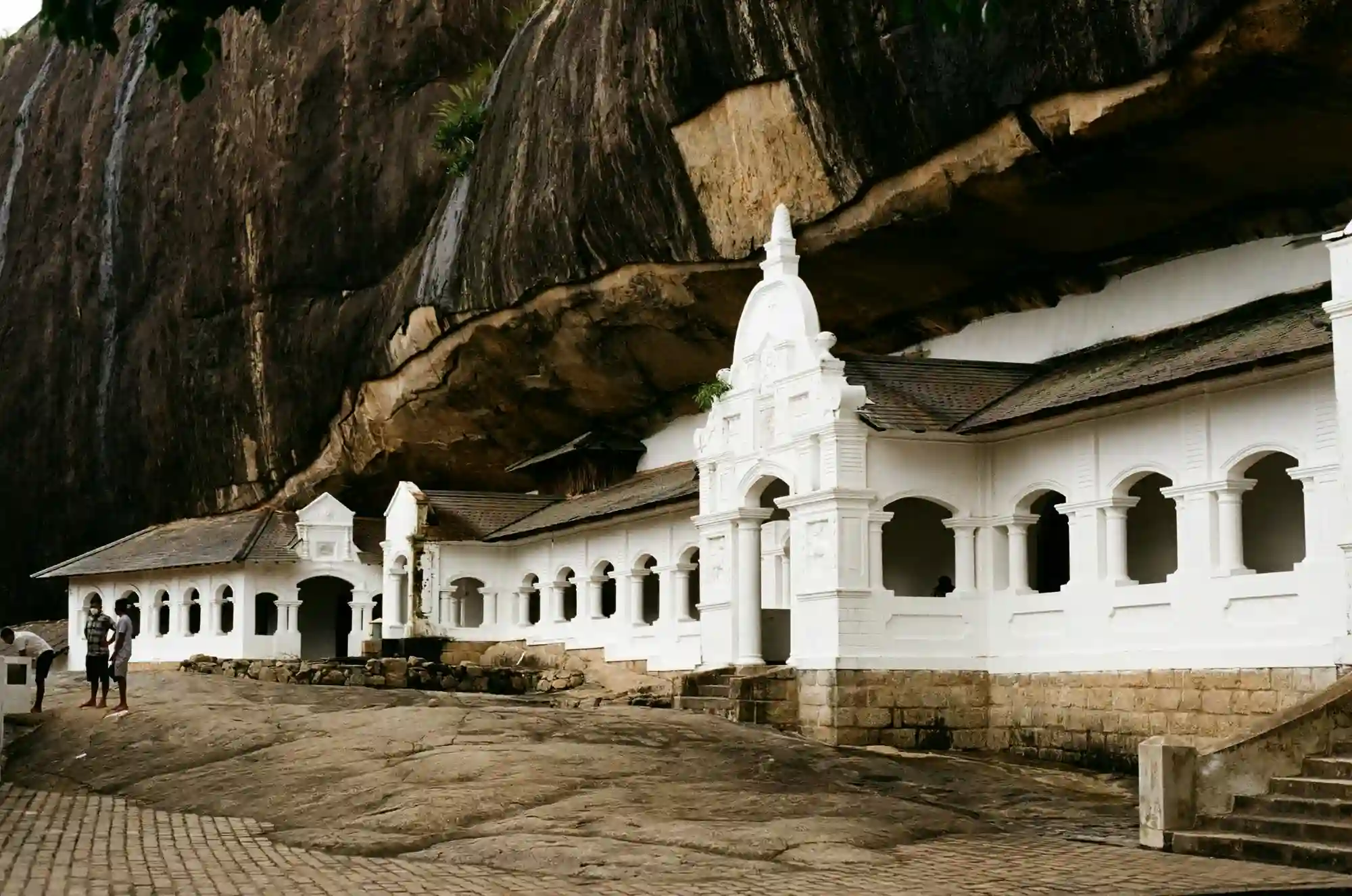 White Cave Temple Facade Under the Rock
