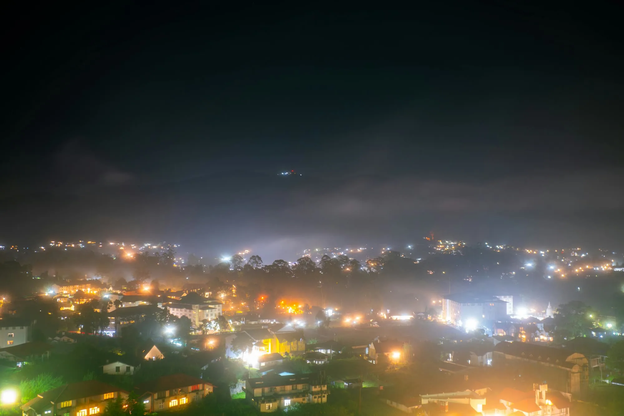 Nuwara Eliya City at Night