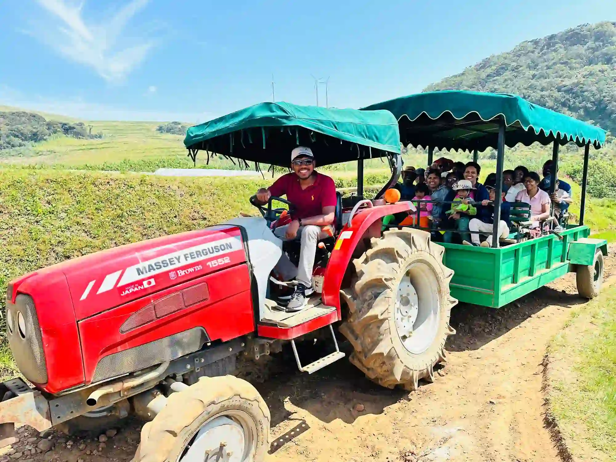 Tractor Ride Through a Strawberry Farm