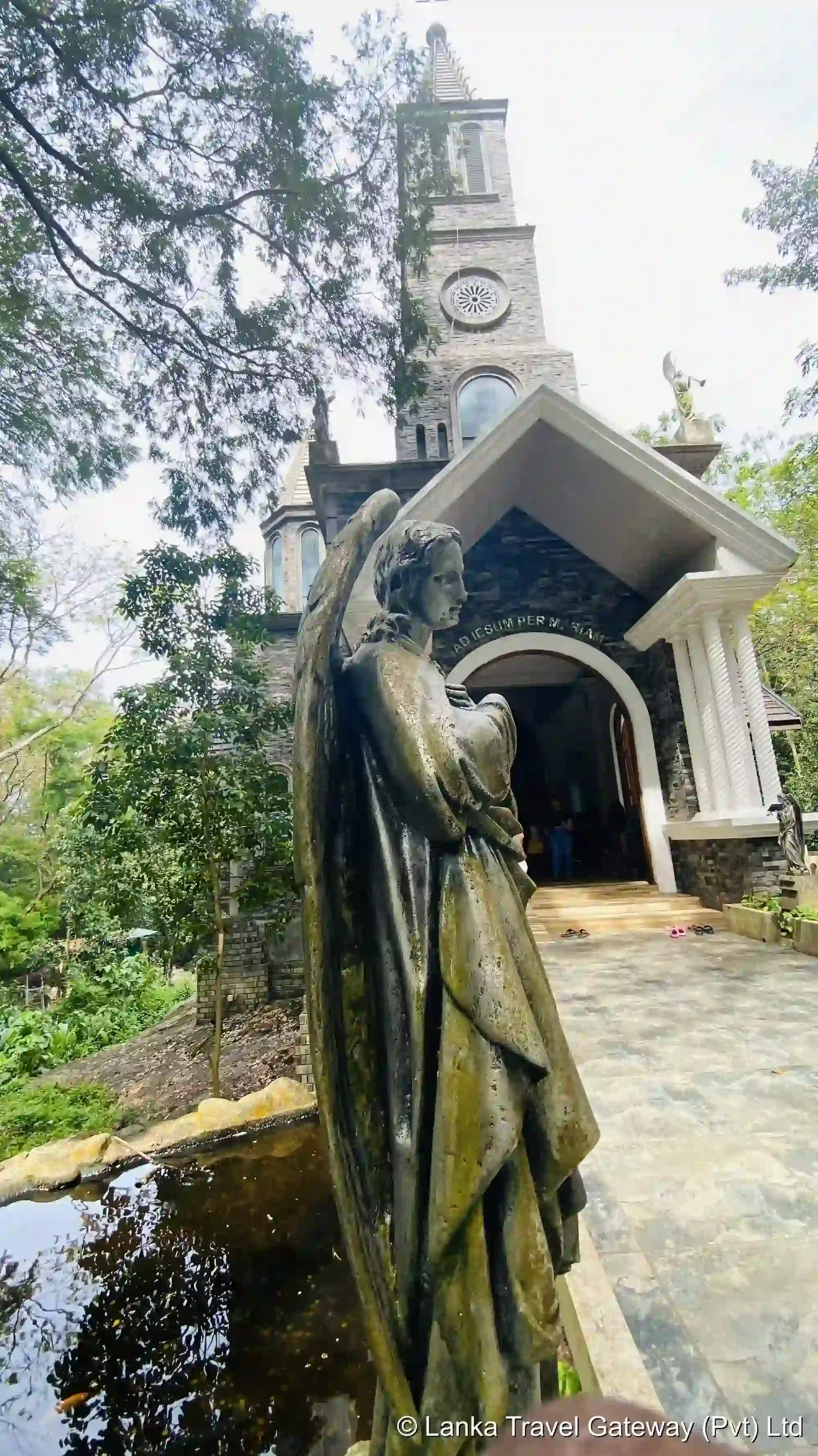 Angel Statue at Chapel Entrance